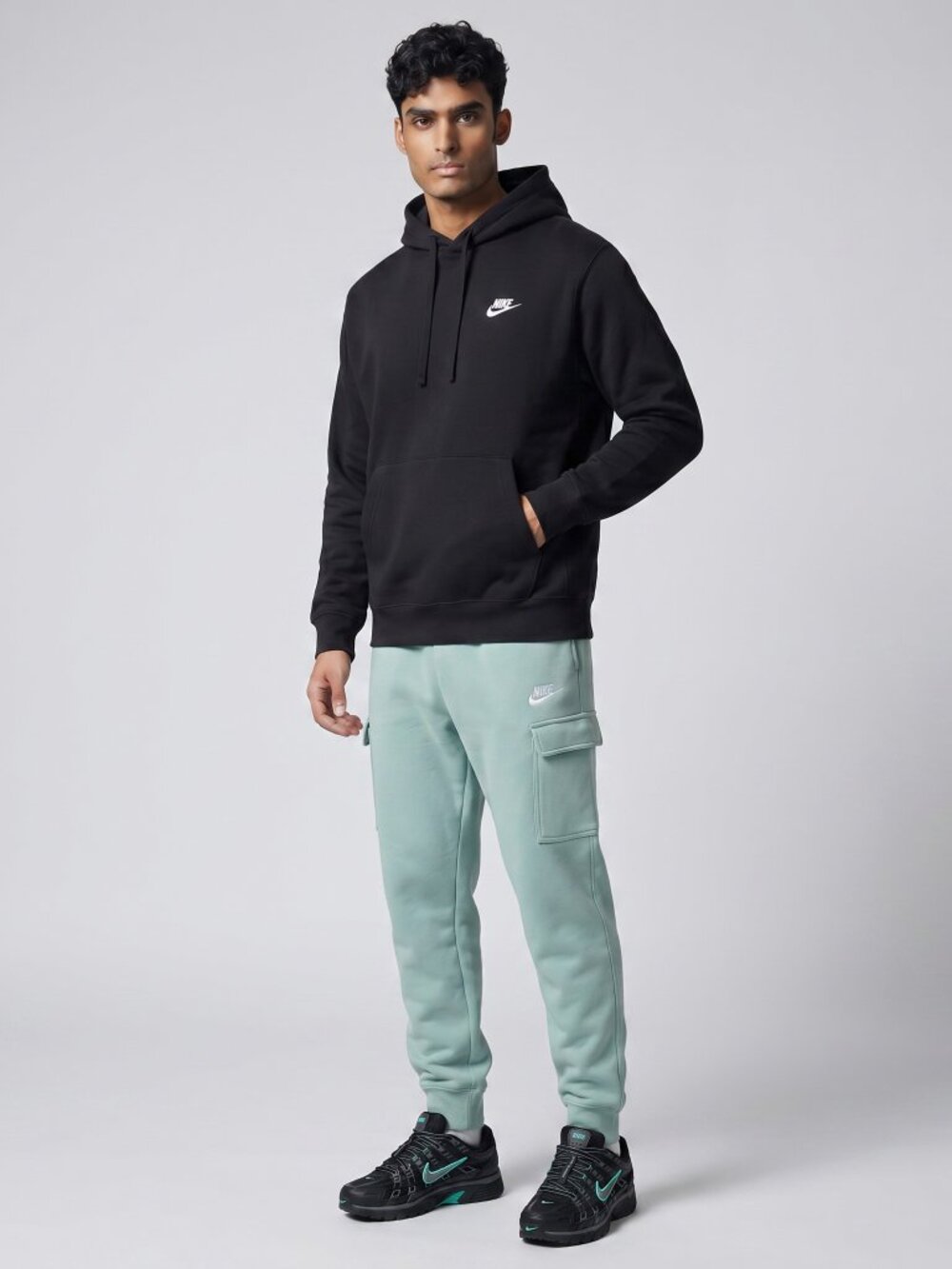 Nike Club Fleece Men's Size 2XL 2 Piece Set Top and Bottom Sweatsuit Tracksuit N